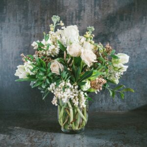 white and green flower bouquet
